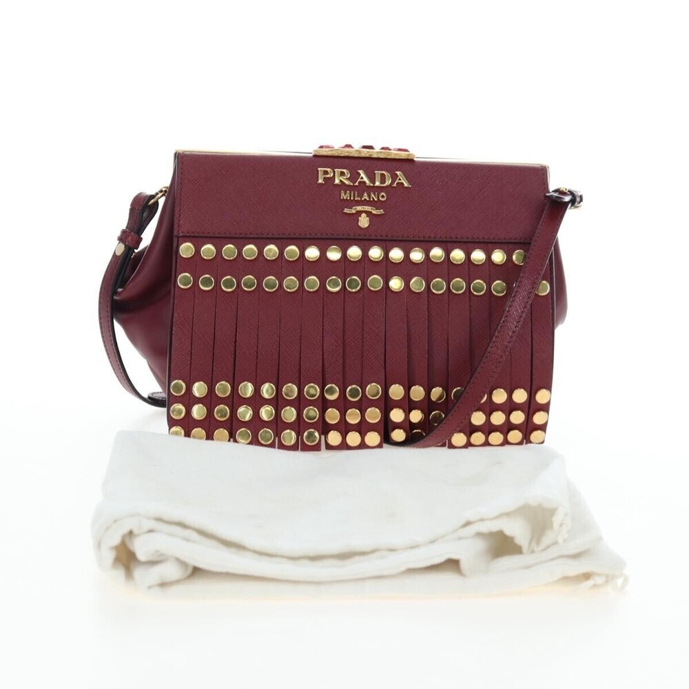 Prada Idol Studded Fringe Saffiano Leather - Picture 16 of 16